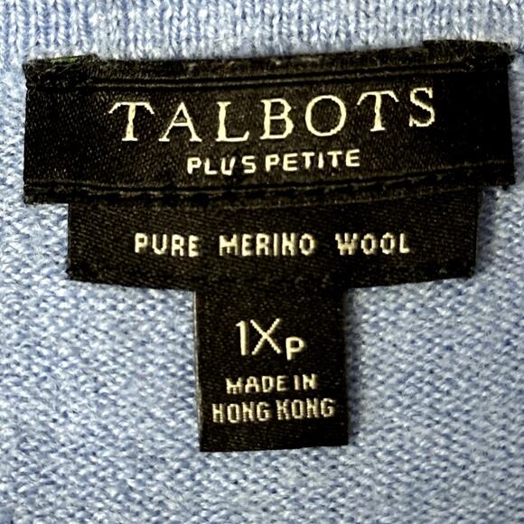 Talbots Sabrina Merino Button Cuff Sweater Pure Merino Wool Women Size 1XP Luxe - Picture 5 of 8